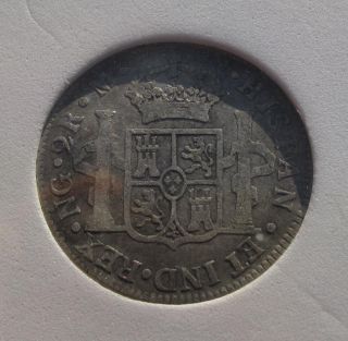 1795 Guatemala 2 Reales Ngm Silver Coin Charles Iv Spanish Colonial Km 51 photo
