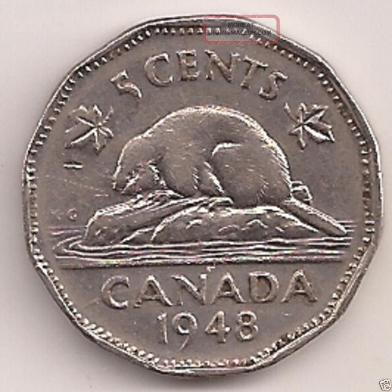 1948 Canada Five Cents L@@k Coins: Canada photo