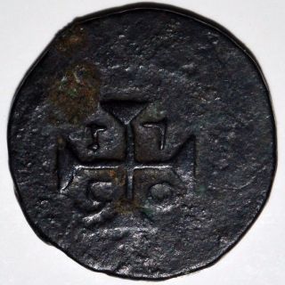 Portugese India Copper Coin Very Rare - 9.  13 Gm photo