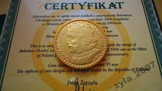 Very Rare Poland Gold Coin 100 ZŁotych BolesŁaw Chrobry Certificate photo