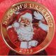 2015 Gold Encased Over Silver Plated Season ' S Greeting Santa & Golden Bells 1 Oz Silver photo 1