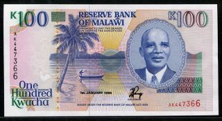 Malawi 1994,  100 Kwacha,  P29b,  Gem Unc photo