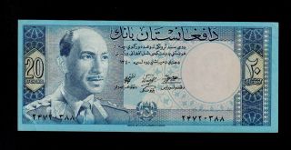 Afghanistan 20 Afghanis 1961 Pick 38 Xf Banknote. photo