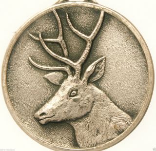 Portrait Of The Mighty Deer Animal - Vintage Medal Pendant photo