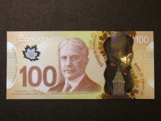 2011 $100 Bill Bank Note Canada Radar Bill Fkf7827287 Polymer Note Gem Unc photo