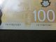 2011 $100 Bill Bank Note Canada Radar Bill Fkf7827287 Polymer Note Gem Unc Canada photo 5