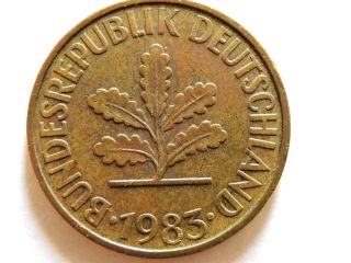 1983f German Ten (10) Pfennig Coin photo