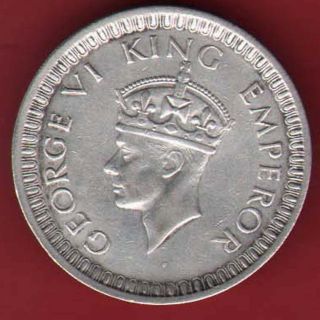 British India - 1942 - One Rupee - Kg Vi - Bombay - Rare Silver Coin Y - 1 photo