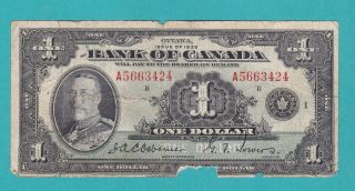 The Canada One Dollar Banknote 1935 A 5663424 photo