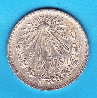 Mexico 1938 Cap & Rays Peso 16.  660 Gms 72 Silver Coin (mm90) photo