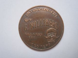 G Willikers Billiards - Sarasota Florida Token Coin 1005 - 1 photo