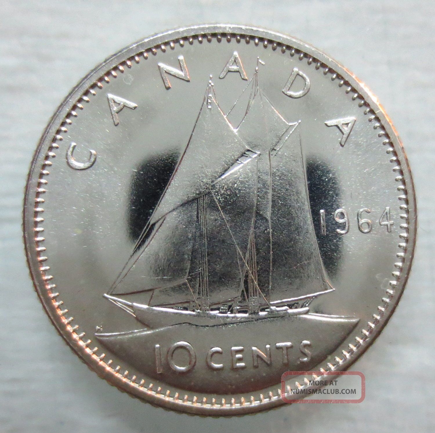 1964 Canada 10 Cents Proof - Like Silver Coin Coins: Canada photo