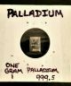 1 Gram Palladium Bar - Valcambi Suisse 999.  5 Pure Fine Palladium Bullion Bar Bullion photo 3