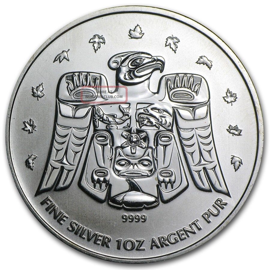 2009 Canada Silver Olympic Thunderbird Totem 1oz.  9999 Fine Silver Coin Bu Coins: Canada photo