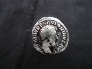 Silver Denarius Of Marcus Aurelius.  Ancient Roman Coin photo