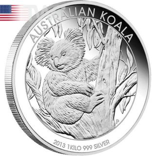 Australia 2013 30$ Australian Koala 1 Kilo Proof Silver Coin photo