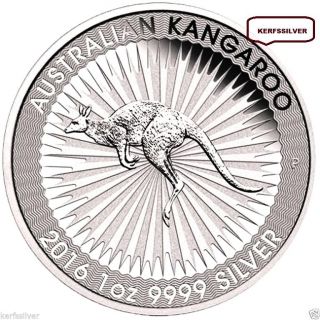 2016 Australian Kangaroo Silver Coin {unc} 1 Oz.  999 Pure Fine Silver Bullion photo