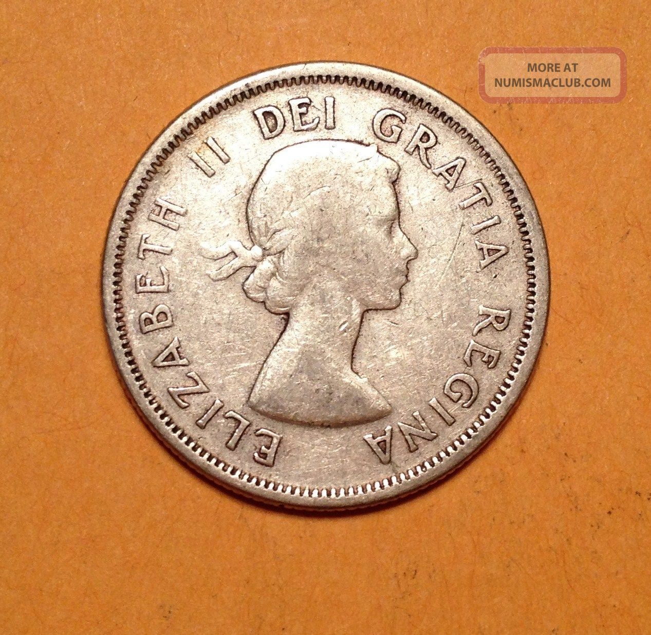 1958 Canada 25cent Silver Quarter Young Queen Elizabeth No Tax Coins: Canada photo