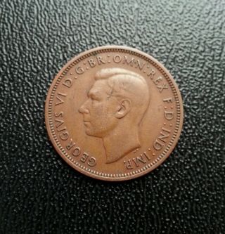 British 1941 Half Penny Coin.  U.  K.  World 1/2cent.  Grant British photo