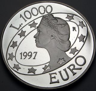 San Marino 10.  000 Lire 1997r Proof - Silver - Millennium - 148 猫 photo