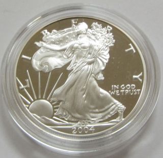 2000 P American Eagle One Ounce Proof Silver Bullion Coin In With photo