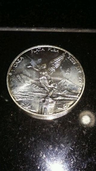 2009 1 Oz.  Silver Mexican Libertad Coin.  999 Fine Silver photo