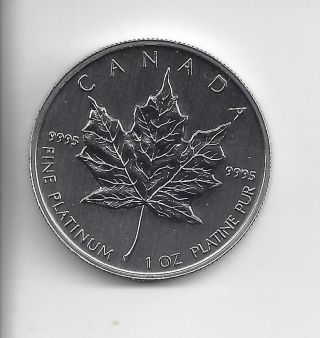 2013 1 Oz Platinum Canadian Maple Leaf Coin - Low Mintage photo