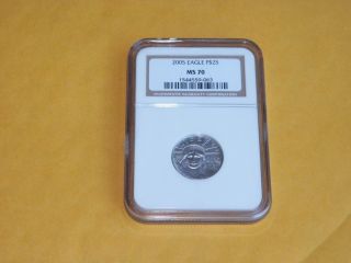 2005 American Eagle Platinum Coin 1/4 Oz.  - Graded Ms70 photo