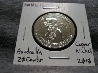 Australia 20 Cents 2010 Lost Soldiers Of Fromelles Km 1518 photo