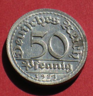Old Coin Of Germany 50 Rp 1921 D Munich Weimar Republic photo