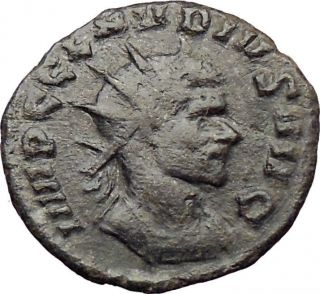 Claudius Ii Gothicus 268ad Ancient Roman Coin Good Luck Commerce Wealth I29837 photo
