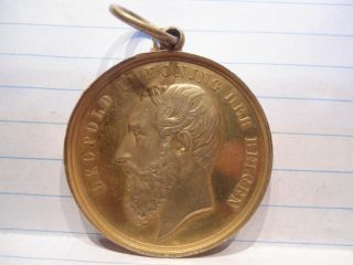 Historic Belgian Medal - Universal Exposition Antwerp King Leopold I Of Belgium photo