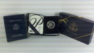 2003 - W Platinum Eagle Proof Coin $100,  Platinum 1 Oz.  W/ Box & photo