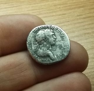 Antique Coin Silver Trajan Roman Denarius 98 - 117 A.  D 0551 photo