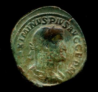 572 - Indalo - Maximinus I Thrax.  Æ Sestertius.  Fides.  Struck 236 - 238 Ad. photo