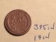 1914 1c Bn Lincoln Cent (395in) Lincoln Wheat (1909-1958) photo 2