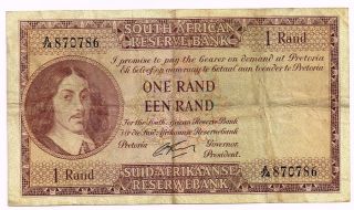 1962 - 65 South Africa One Rand Note - P103b photo