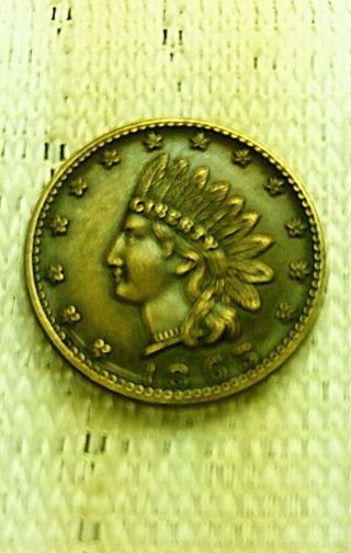 Very Rare 1865 Civil War Indian Head Penny / Token.  Uncirculated.  Awesome Find photo