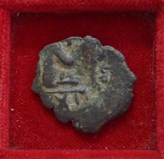 Byzantine Coin Follis Constans Ii Dated Regnal Yr.  12 652 - 653 Ad. photo