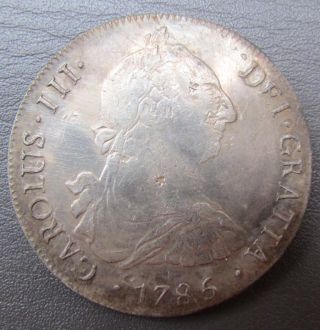 Chile 1785 8r Silver Coin photo