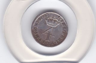 1708 Queen Anne Maundy Four Pence Sterling Silver (92.  5) Coin photo