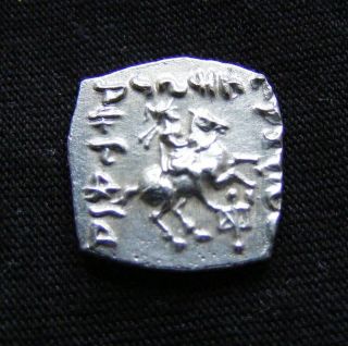 Baktria Indo - Greek Philoxenos Aniketos Circa 125 - 110 Bc Silver Drachm photo
