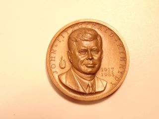 Older High Relief Bronze Medal Honoring President John F.  Kennedy photo