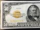 $50 Gold Seal Certificate Fifty Dollar Bill 1928 Woods Mellon Small Note (2246) Large Size Notes photo 1