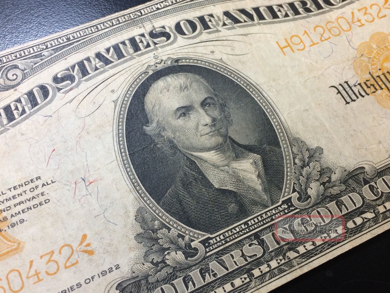 $10 Gold Seal Certificate Ten Dollar Bill 1922 White Speelman Note 2243