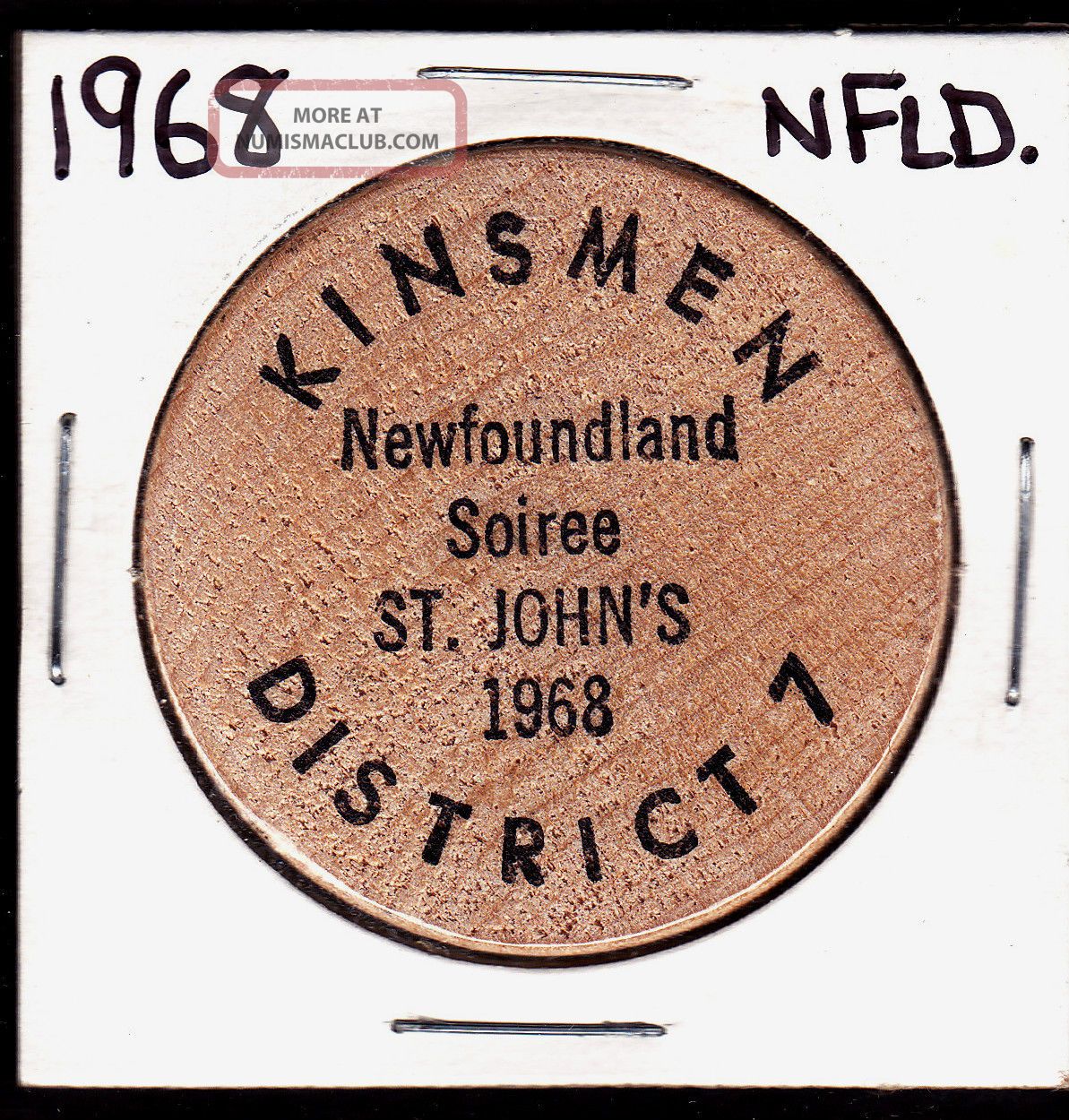1968 Kinsmen Club Soiree St.  John ' S,  Newfoundland Beer Token Coins: Canada photo