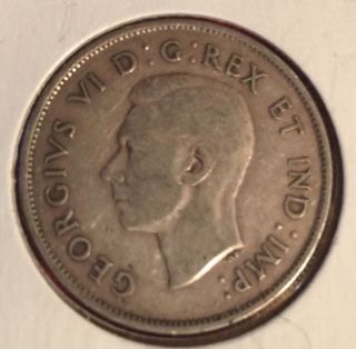 Canada 1937 50 Cent Better Date Low Mintage Vf photo