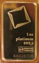 1 Ounce Platinum Bar Valcambi Suisse 999.  5 Fine In Assay/card Three Day Platinum photo 5