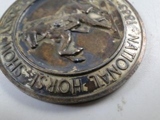 Vtg 1985 Bronze Silver Plated National Horse Show Association Medal Equestrian photo