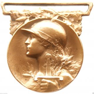 Portrait Of Joan Of Arc - 1918 Antique Bronze Art Medal Pendant By A.  Morlon photo